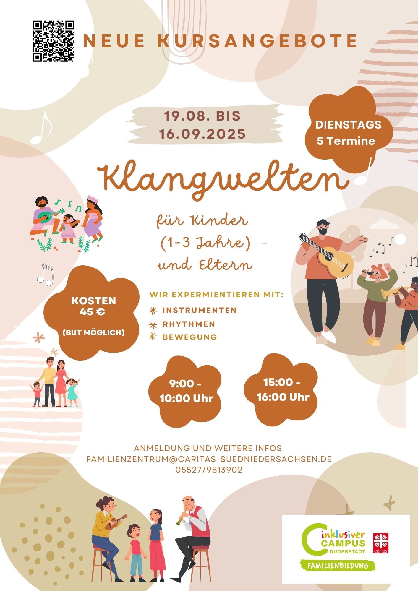 Plakat: Klangwelten August bis September 2025